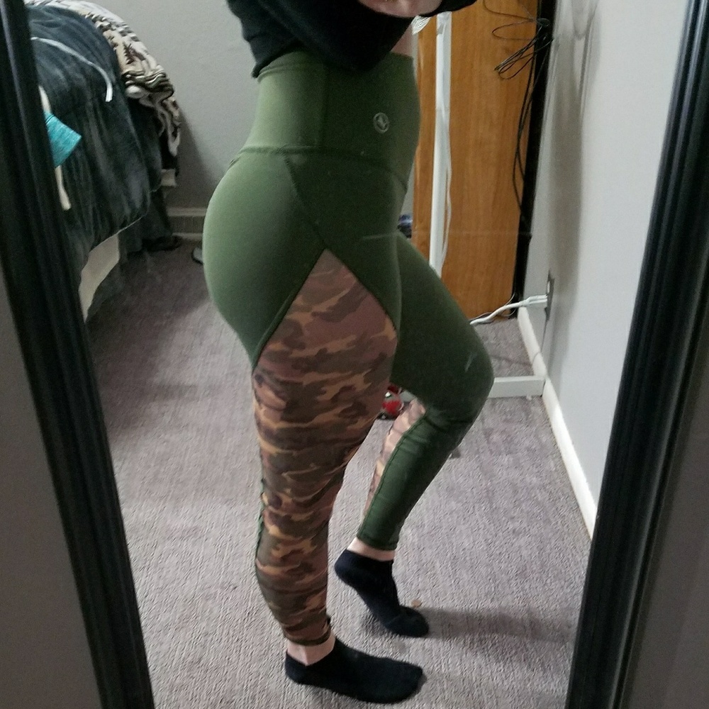 High waist scrunch booty leggings with mesh abs2b